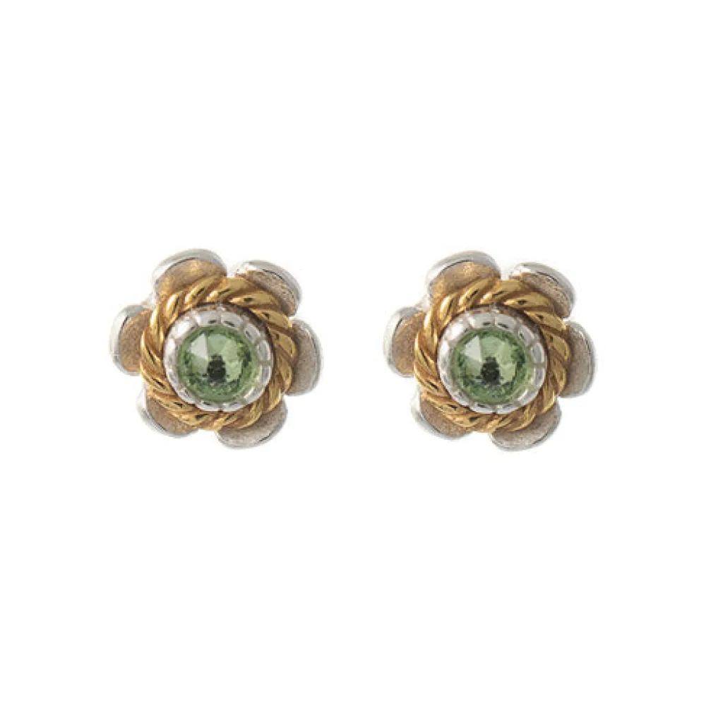 Ohrstecker 925 Silber Trachtenschmuck Zirkonia hellgrün