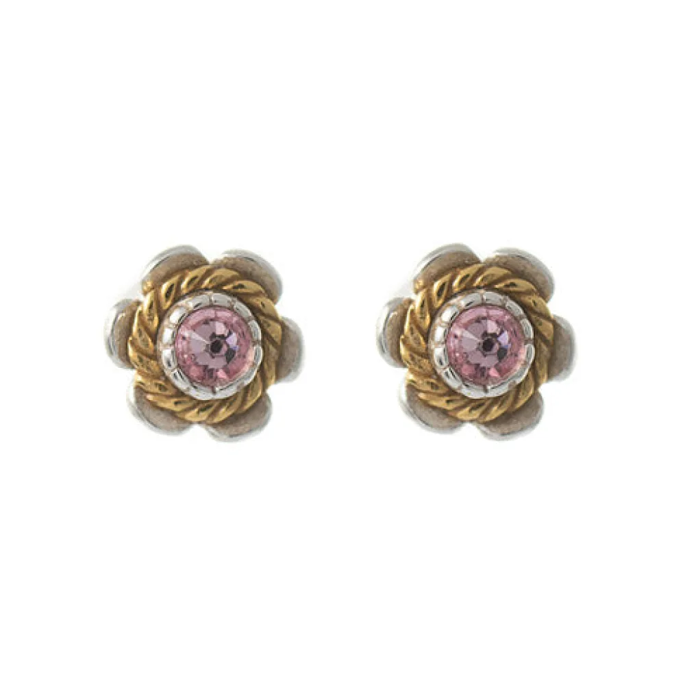 Ohrstecker 925 Silber Trachtenschmuck Zirkonia rosa