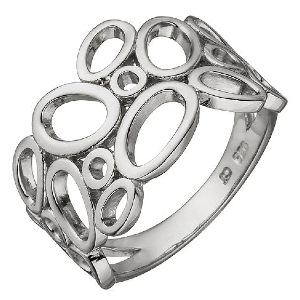 Damen Ring breit 925 Sterling Silber Silberring-60