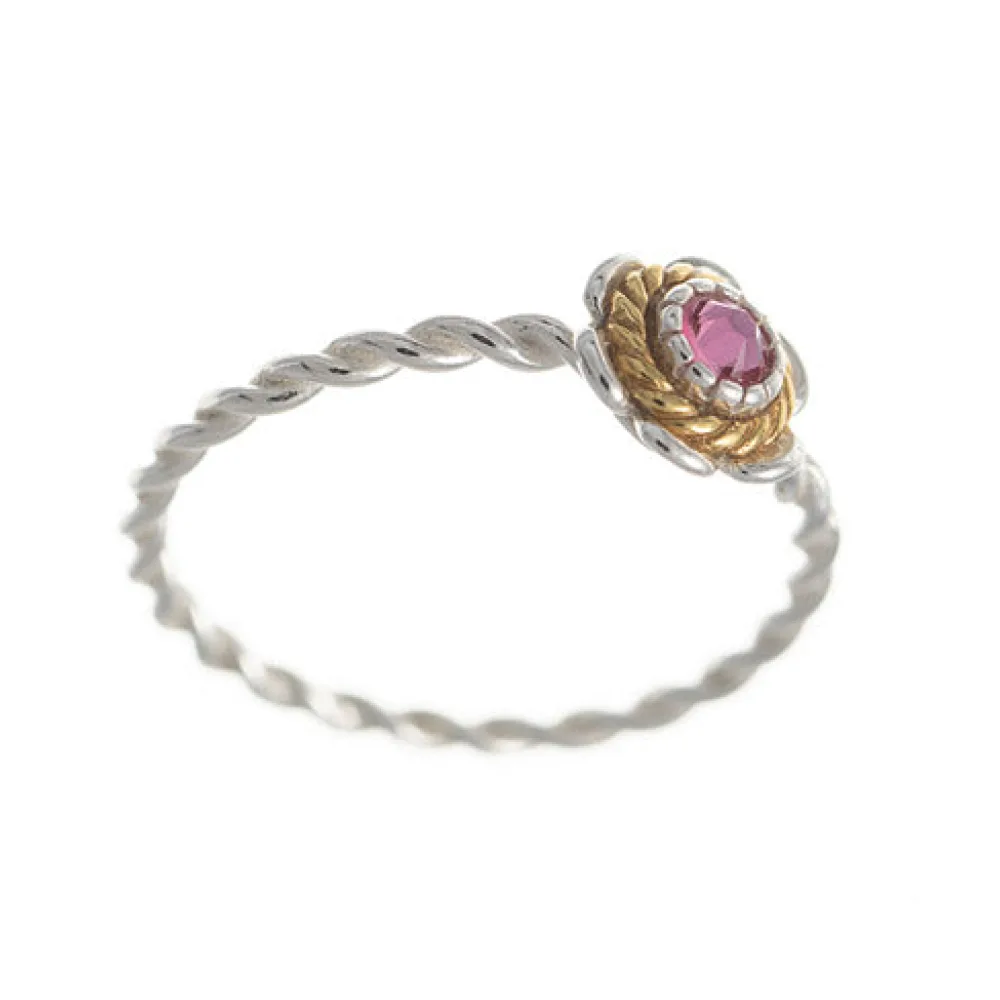 Ring 925 Silber Trachtenschmuck Zirkonia pink