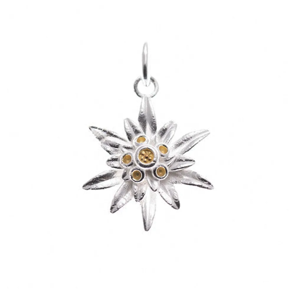 Anhänger 925 Silber Tracht Edelweiss M