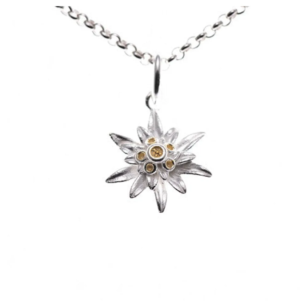 Anhänger mit Kette 925 Silber Tracht Edelweiss S