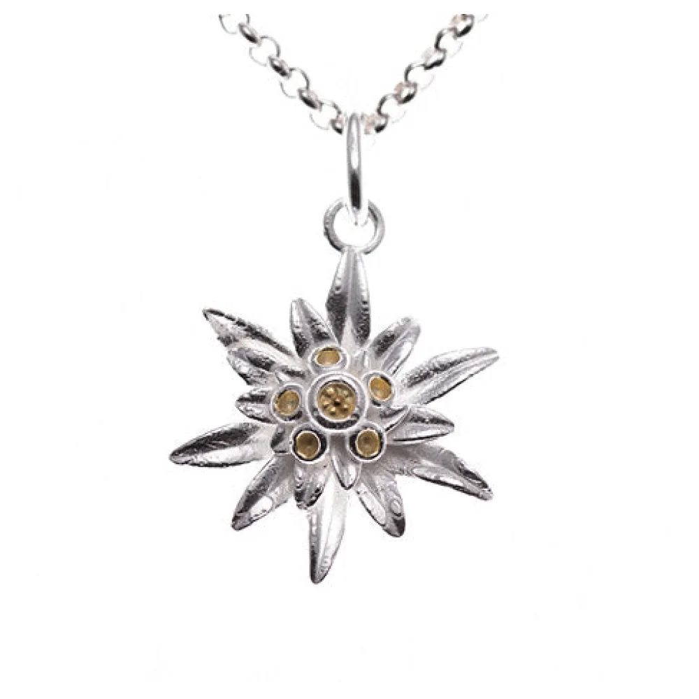 Anhänger mit Kette 925 Silber Tracht Edelweiss M