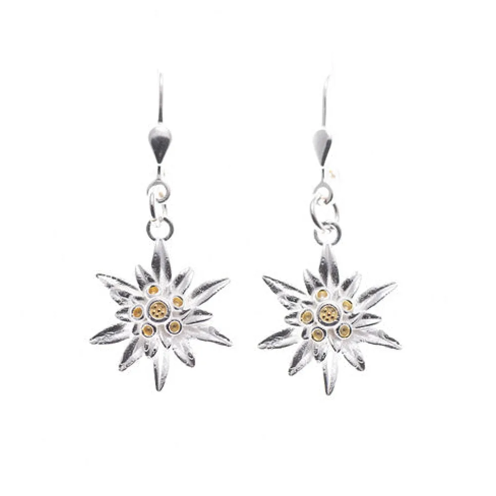 Ohrhänger 925 Silber Tracht Edelweiss M