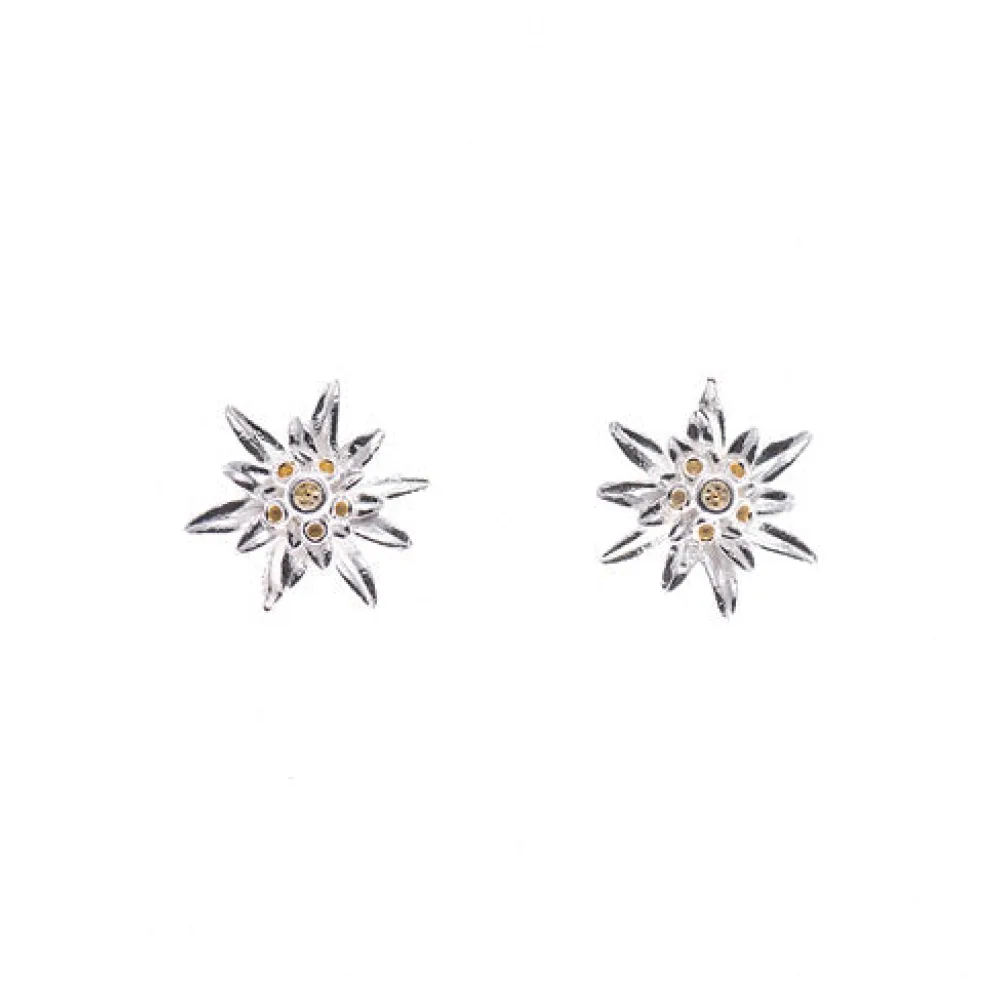 Ohrstecker 925 Silber Tracht Edelweiss S