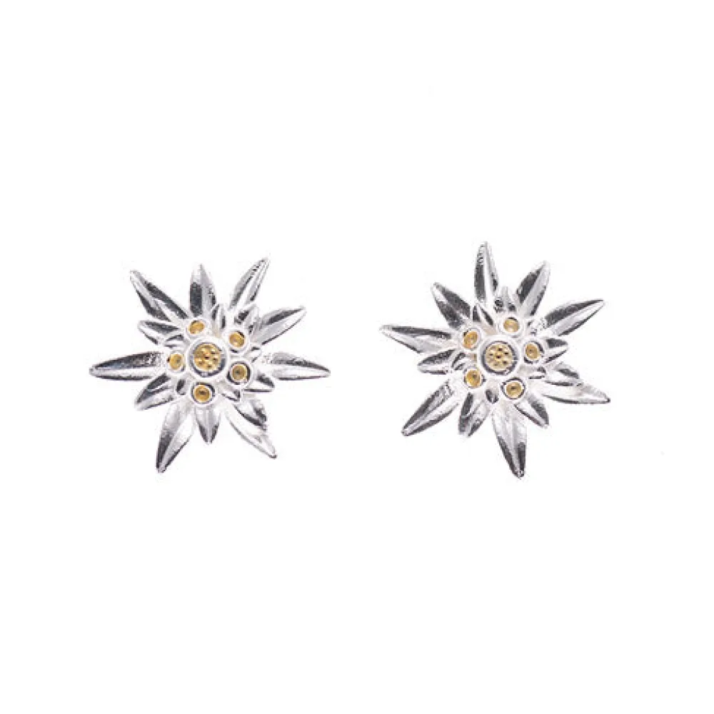 Ohrstecker 925 Silber Tracht Edelweiss M