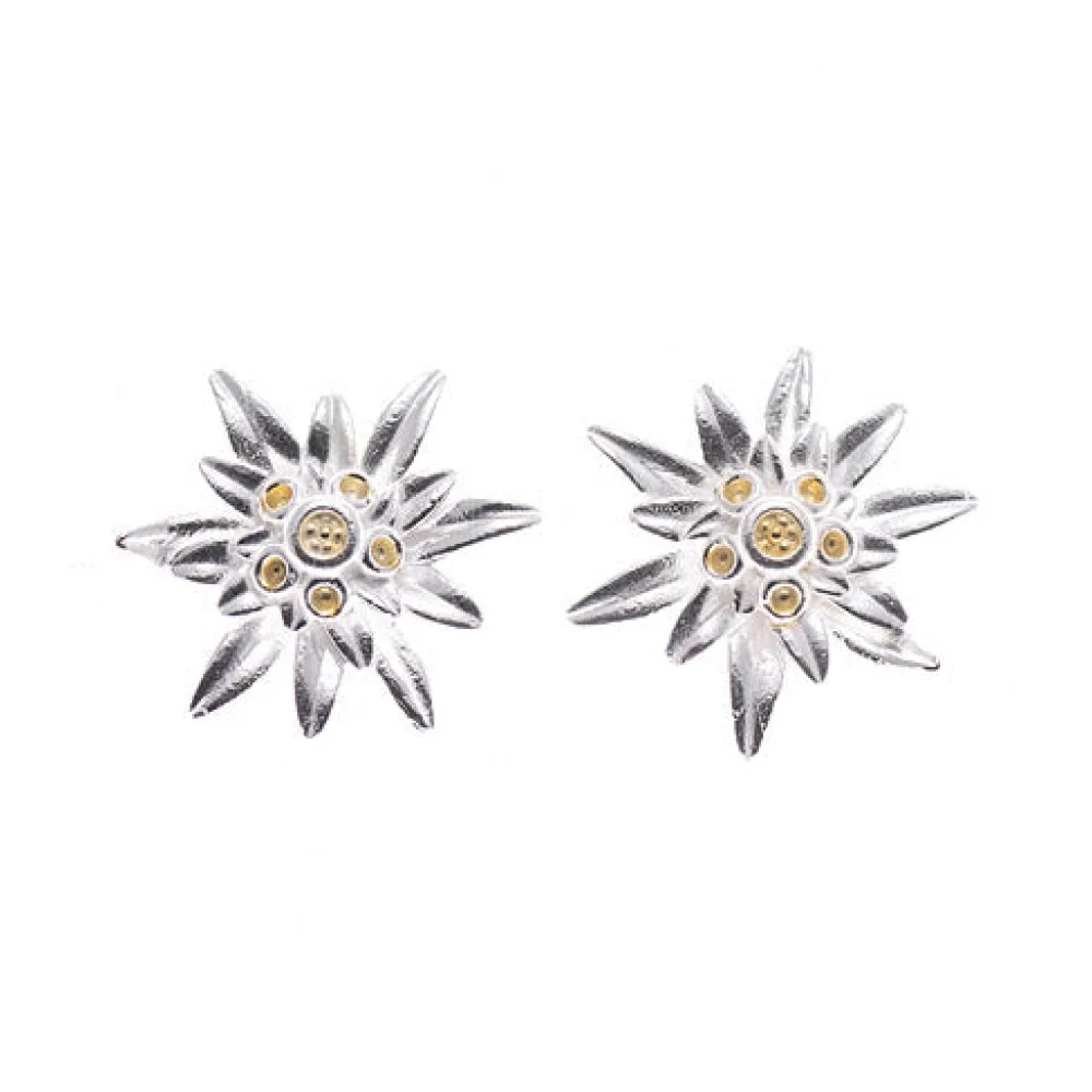 Ohrstecker 925 Silber Tracht Edelweiss L