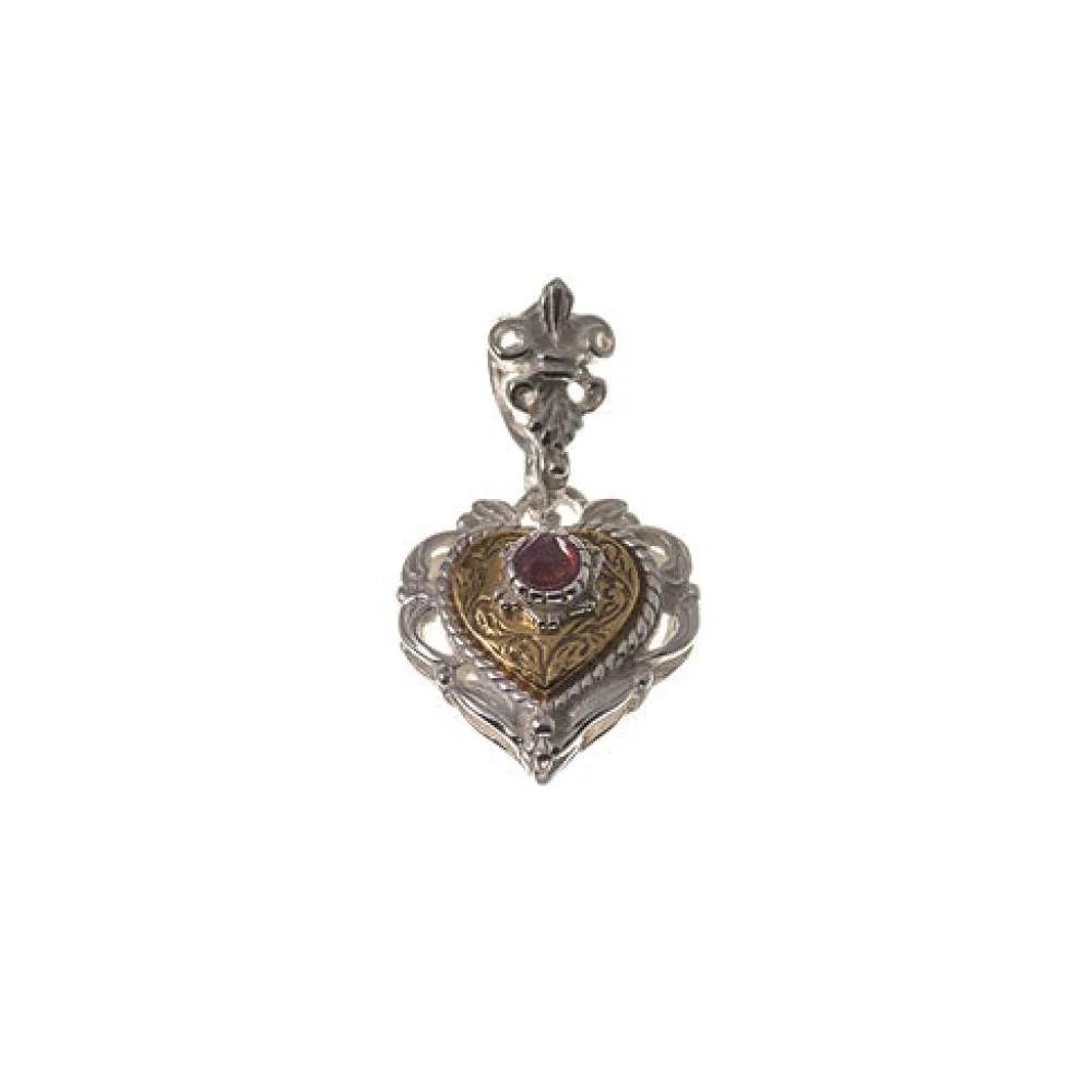 Anhänger 925 Silber Trachtenschmuck Granat