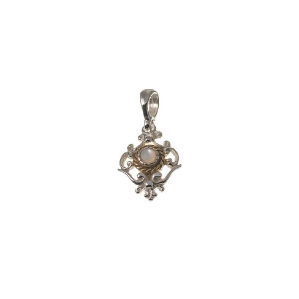 Anhänger 925 Silber Trachtenschmuck Perlmutt