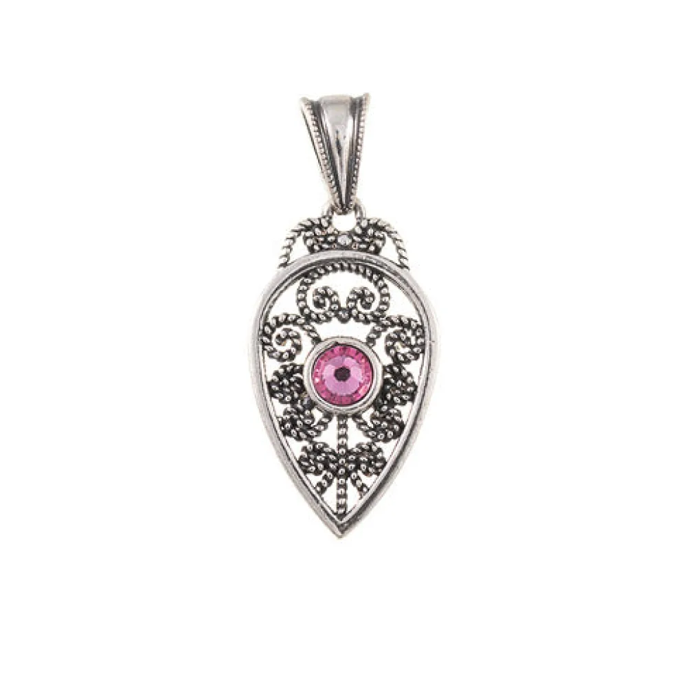 Anhänger 925 Silber Trachtenschmuck Zirkonia rosa