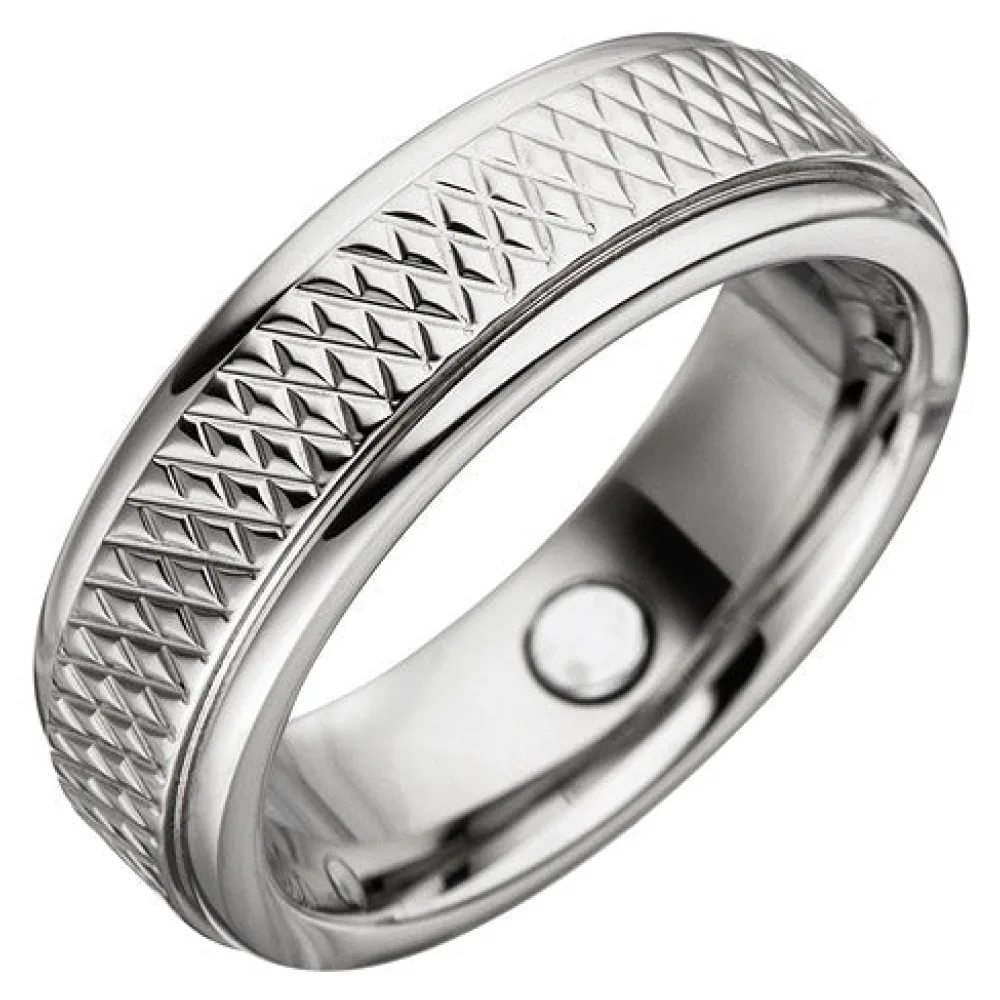 Partner Ring mit Magnet / Magnetring aus Edelstahl-58