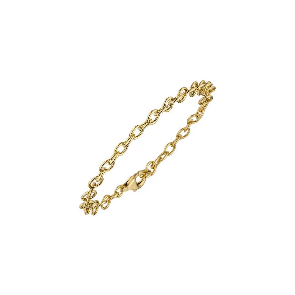 Rundankerarmband 925 Sterling Silber gold vergoldet 19 cm Armband Ankerarmband