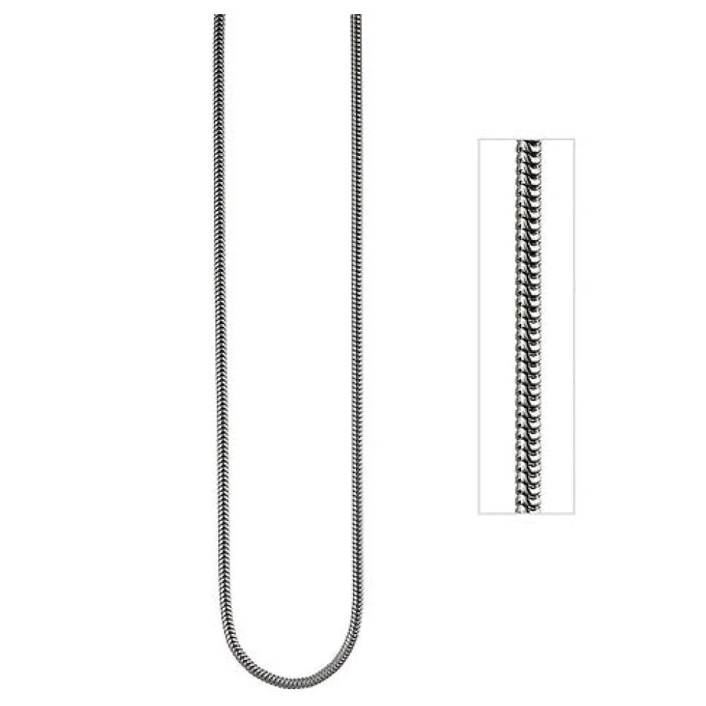 Schlangenkette 925 Silber 3 1 mm 45 cm Halskette Kette Silberkette Karabiner