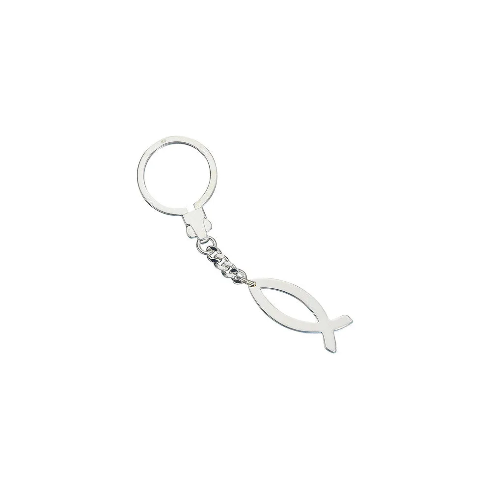 Schlüsselanhänger Ichthys 925 Sterling Silber