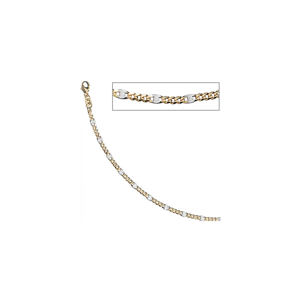 Steg-Panzerarmband 333 Gelbgold massiv 19 cm Gold Armband Goldarmband Karabiner