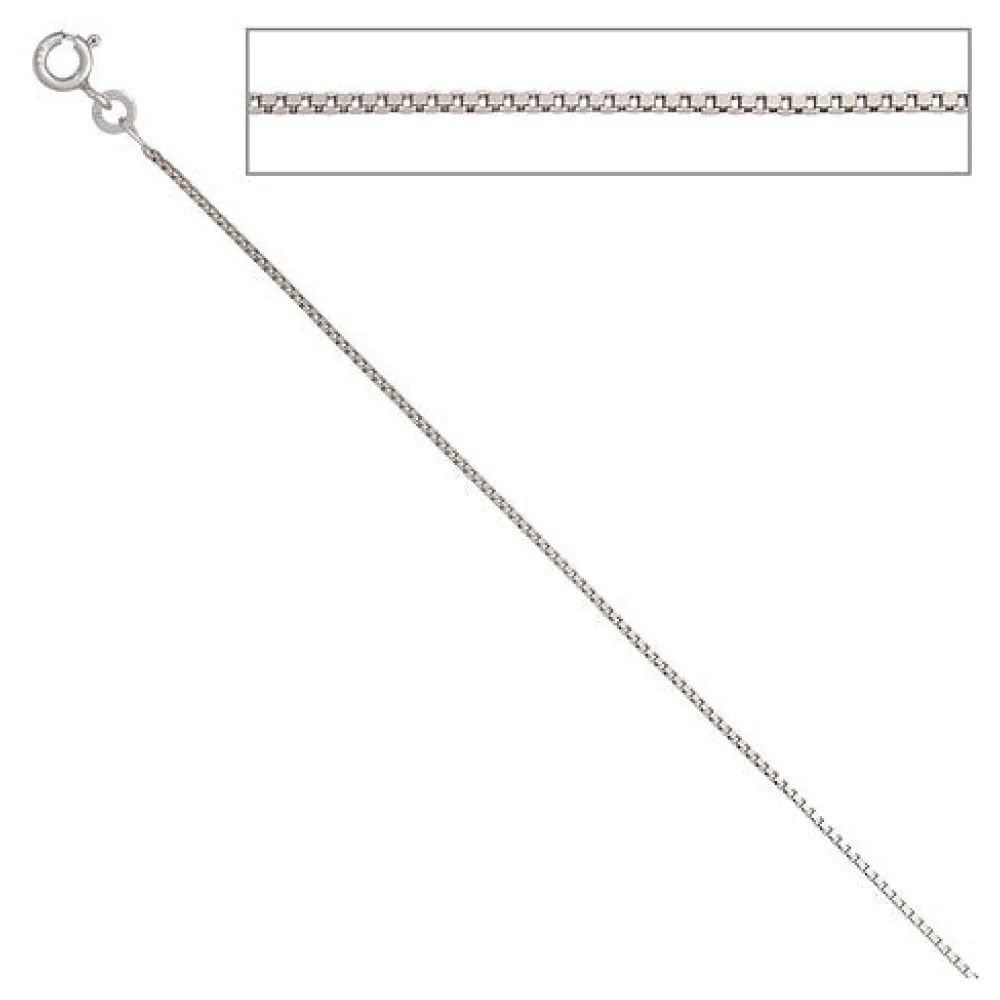 Venezianerkette 333 Weißgold 0 9 mm 38 cm Gold Kette Halskette Weißgoldkette
