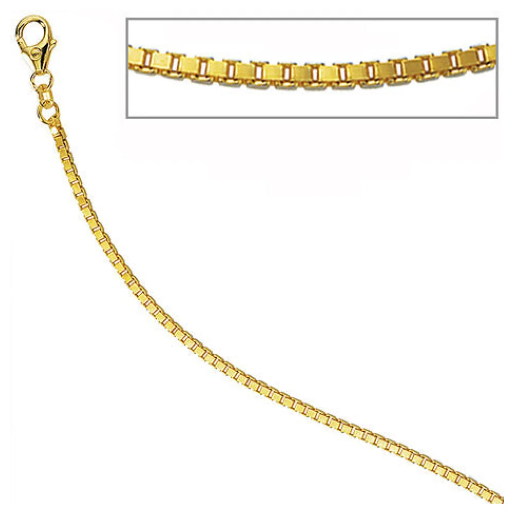 Venezianerkette 585 Gelbgold diamantiert 2 mm 60 cm Gold Kette Goldkette