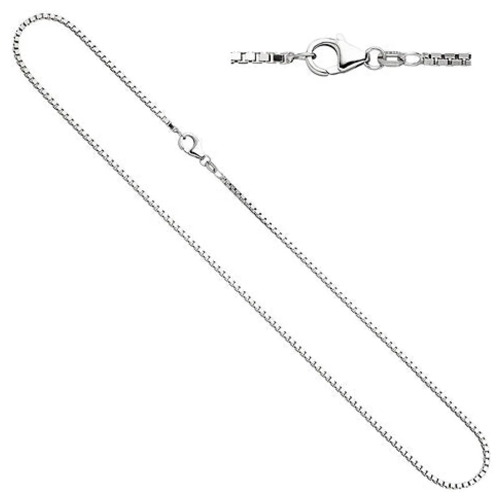 Venezianerkette 925 Silber diamantiert 1 2 mm 40 cm Halskette Kette Karabiner