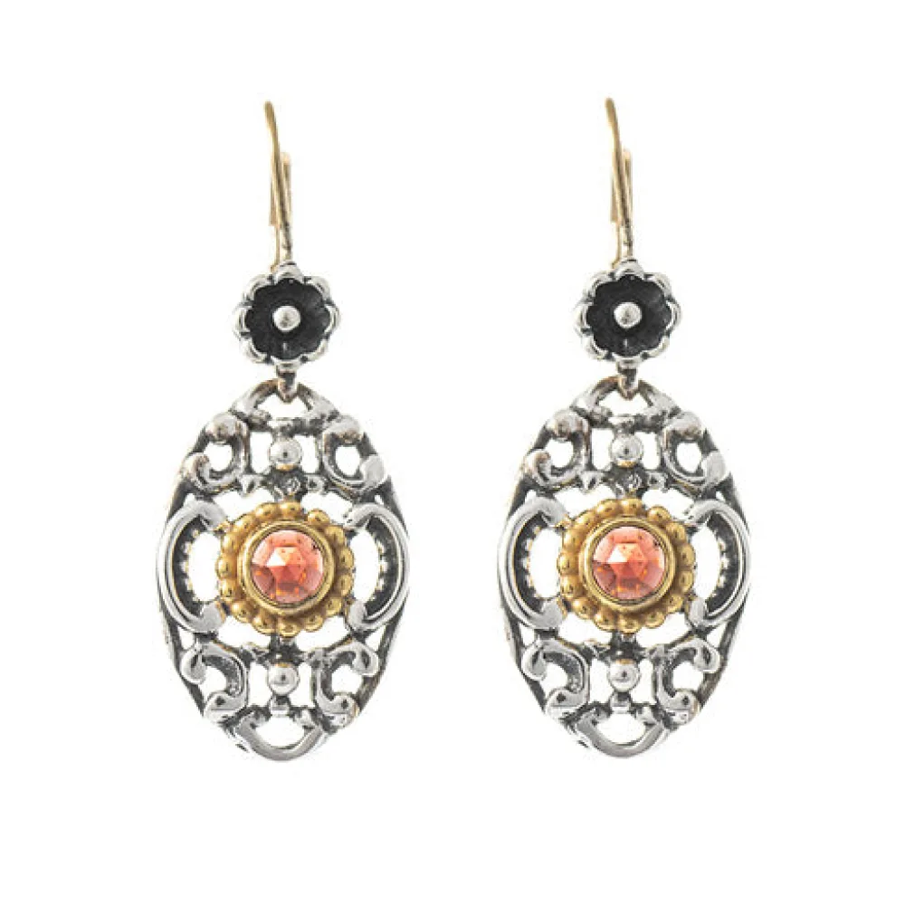 Ohrringe 925 Silber Trachtenschmuck Granat