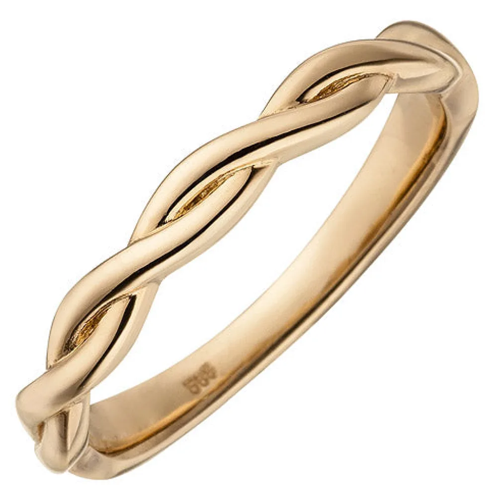 Damen Ring geflochten 585 Gold Rotgold Rotgoldring-50