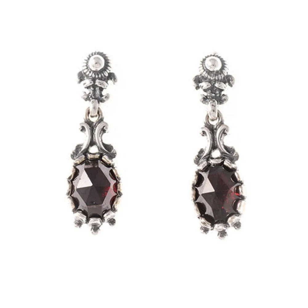 Ohrringe 925 Silber Trachtenschmuck Granat
