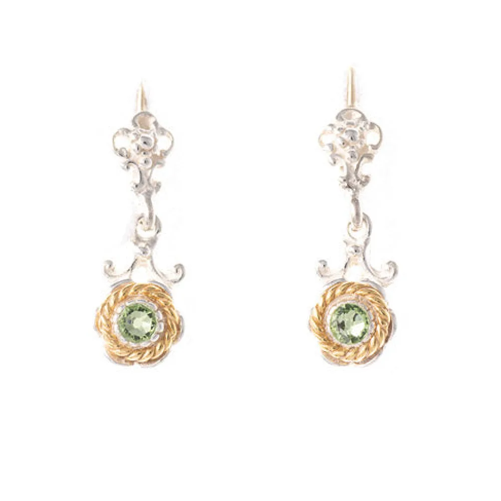 Ohrringe 925 Silber Trachtenschmuck Zirkonia grün