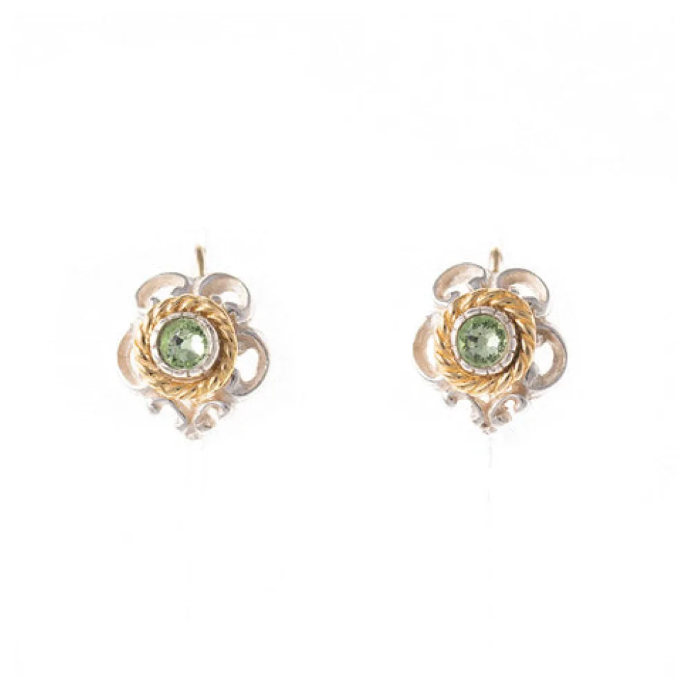 Ohrringe 925 Silber Trachtenschmuck Zirkonia grün
