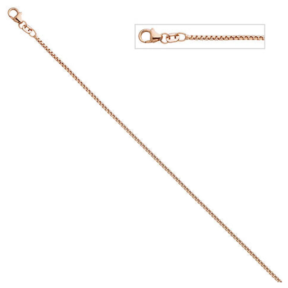 Venezianerkette 925 Silber rotgold vergoldet 1 5 mm 45 cm Halskette Kette