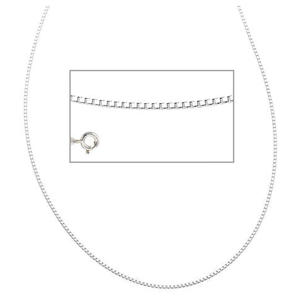 Venezianerkette 925 Sterling Silber 1 2 mm 38 cm Halskette Kette Silberkette