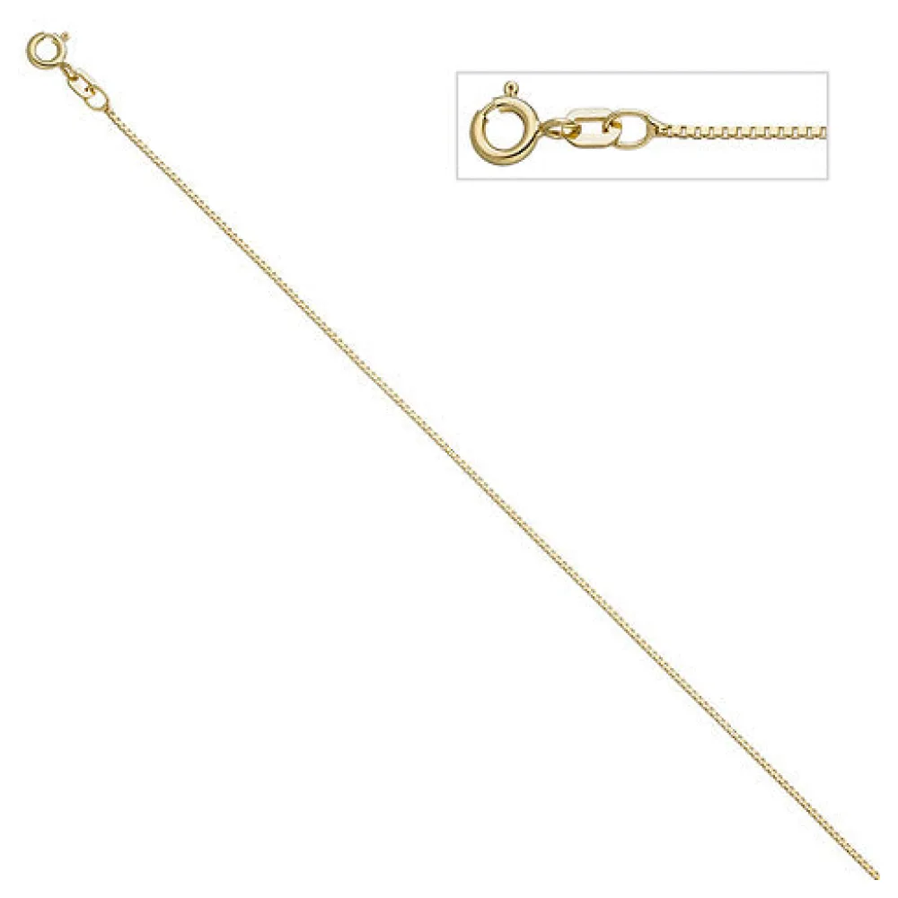 Venezianerkette 925 Sterling Silber gold vergoldet 0 9 mm 42 cm Kette Halskette