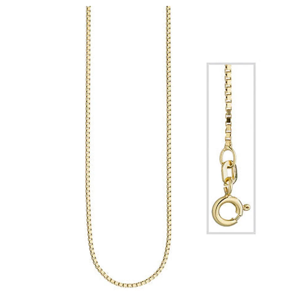 Venezianerkette 925 Sterling Silber gold vergoldet 1 3 mm 45 cm Kette Halskette