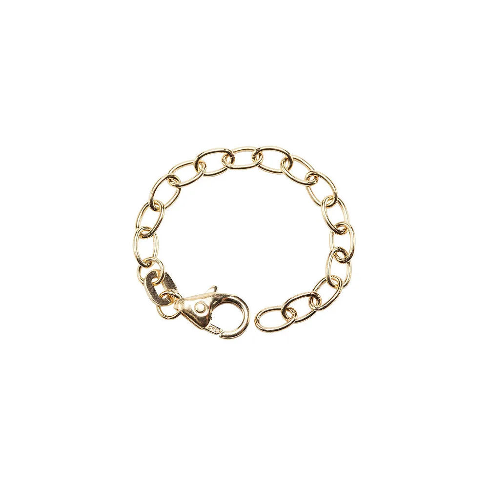 Verlängerungskette 585 Gold Gelbgold 7 cm Karabiner Kettenverlängerung