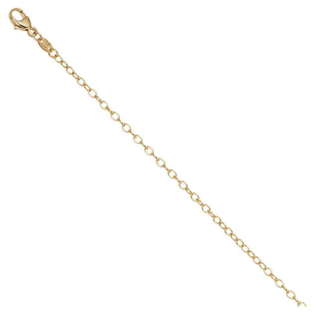 Weit-Ankerkette 585 Gelbgold 2 mm 45 cm Karabiner Gold Kette Halskette Goldkette