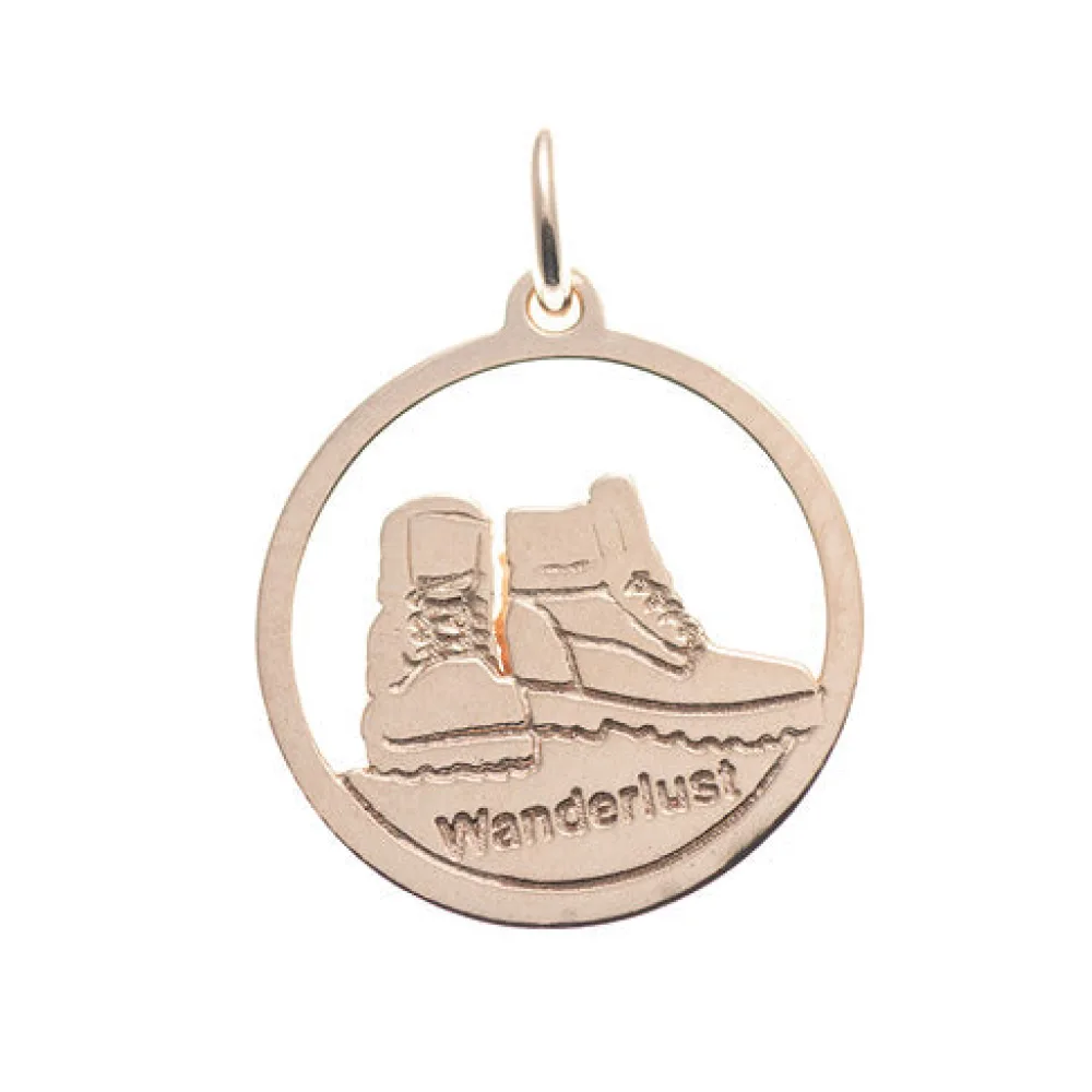 Anhänger Wanderlust 925 Silber rosé vergoldet ohne Kette