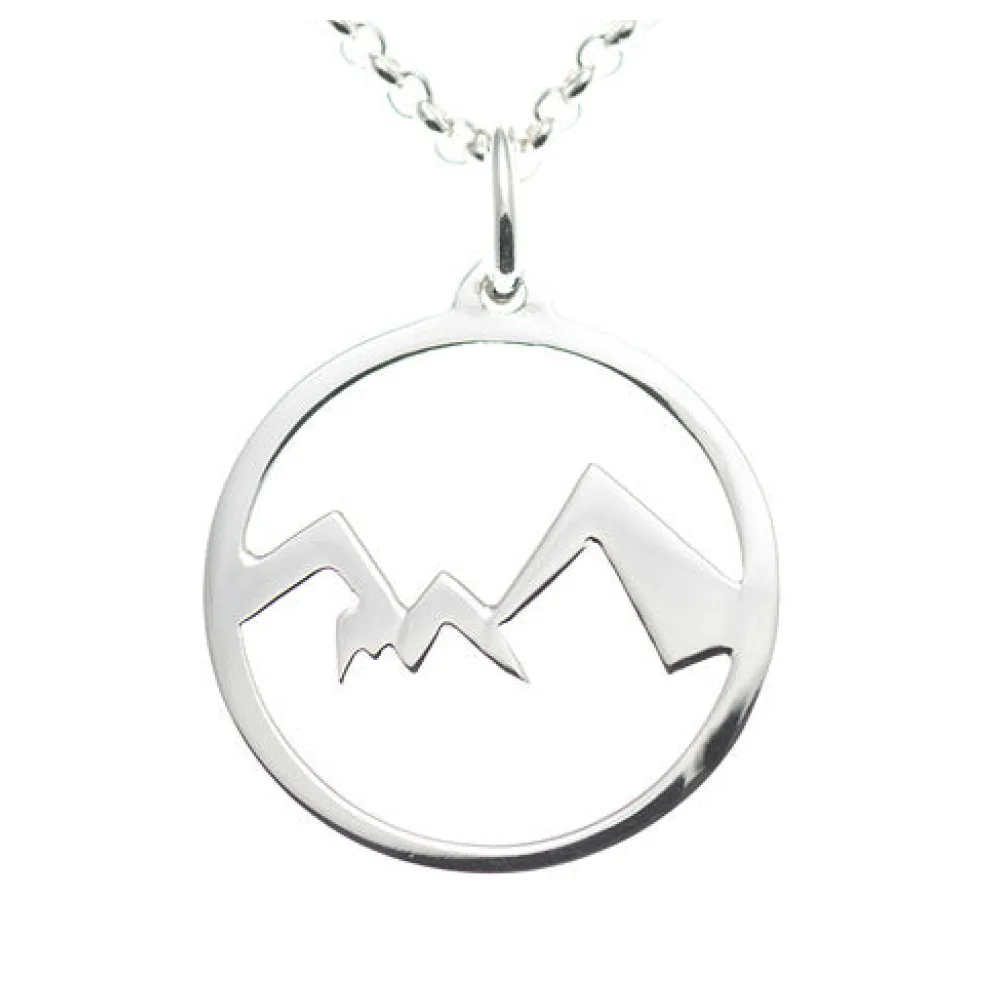 Anhänger Watzmann Berchtesgaden 925 Silber - ohne Schriftzug mit Kette 45cm