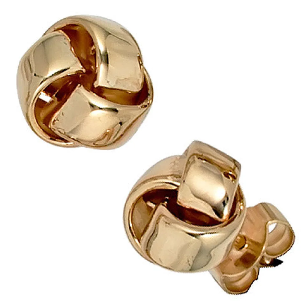 Ohrstecker Knoten 585 Gold Gelbgold Ohrringe Goldohrstecker Goldohrringe