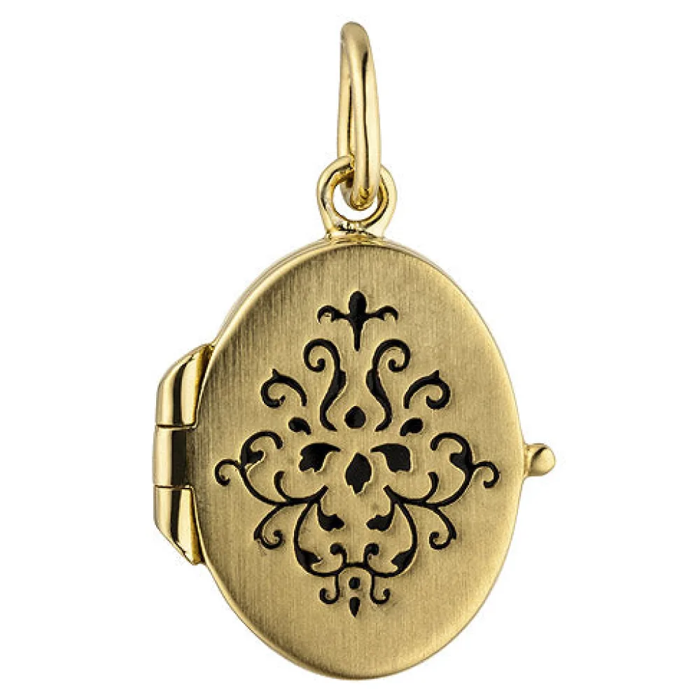 Medaillon oval für 1 Foto 925 Sterling Silber gold vergoldet