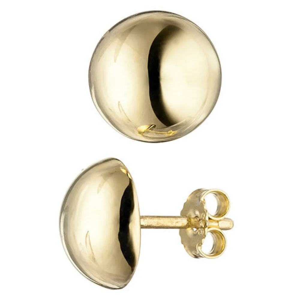 Ohrstecker rund 925 Sterling Silber gold vergoldet Ohrringe