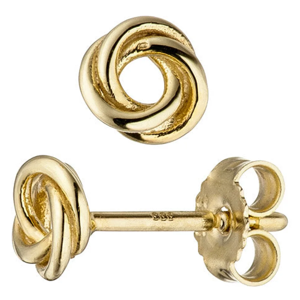 Ohrstecker verschlungen 333 Gold Gelbgold Ohrringe Goldohrringe