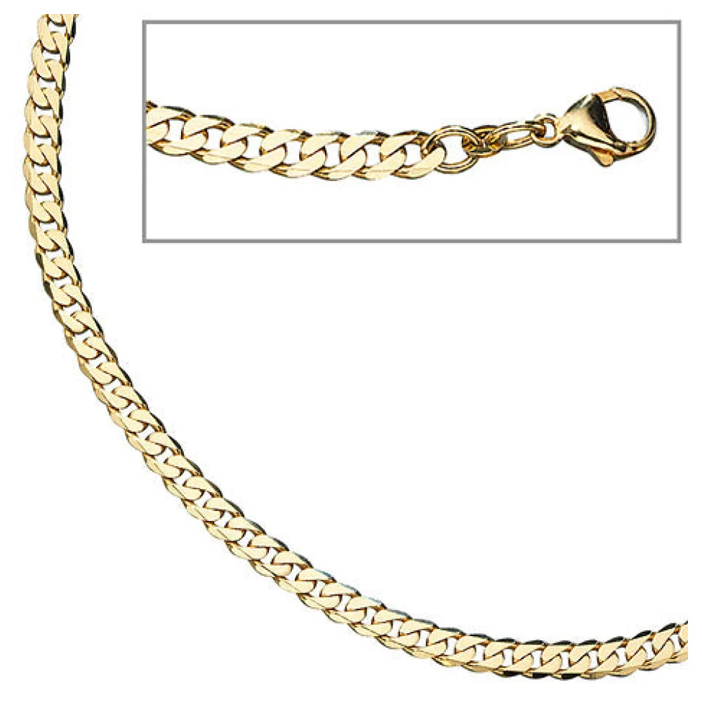 Panzerarmband 333 Gelbgold 19 cm Gold Armband Goldarmband Karabiner
