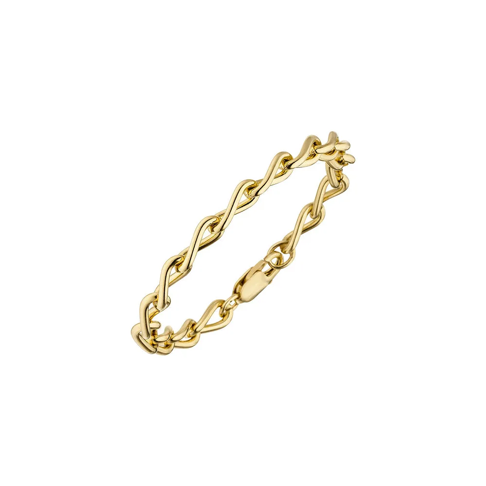 Panzerarmband 925 Silber gold vergoldet 19 cm Armband