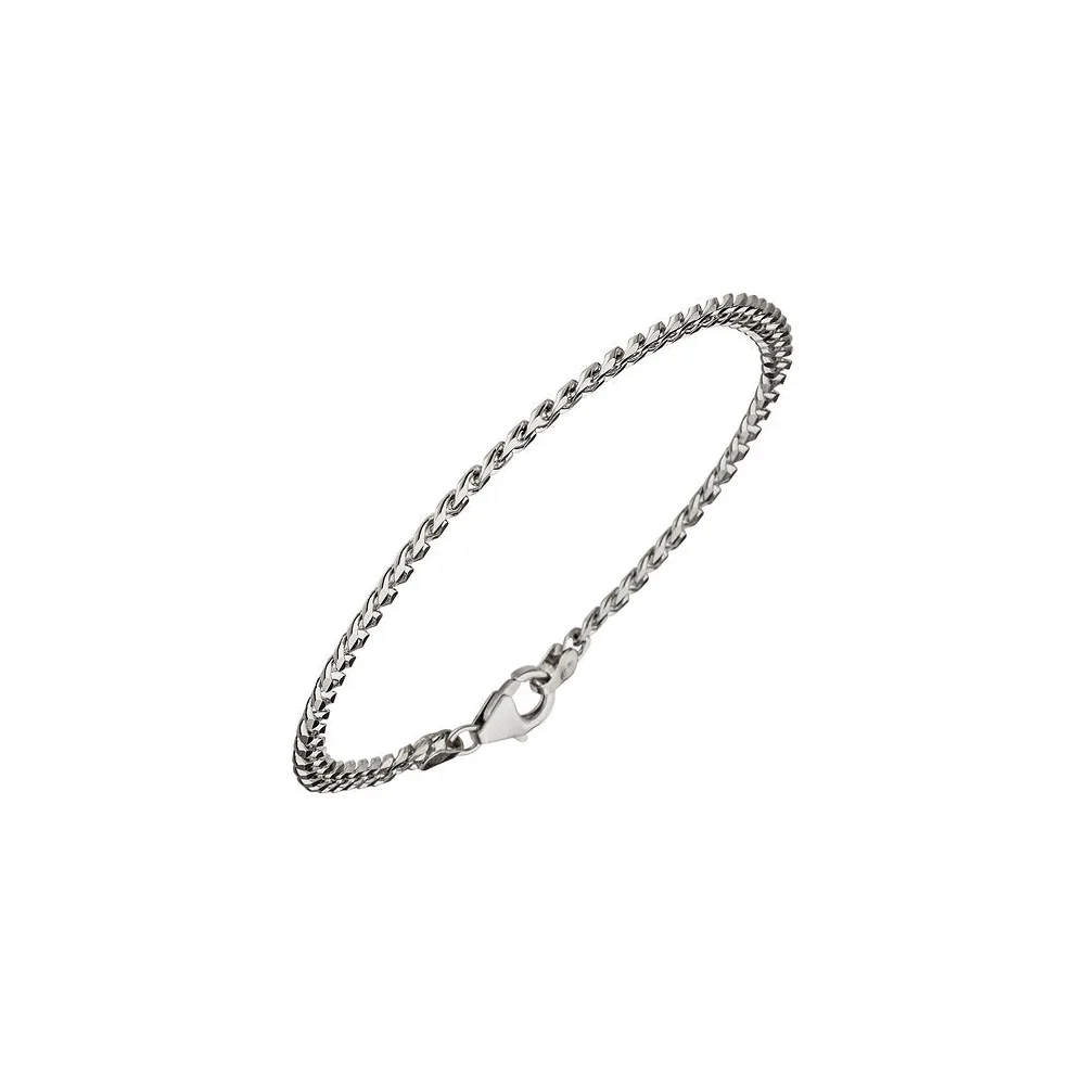 Panzerarmband 925 Sterling Silber 19 cm Armband Silberarmband Karabiner