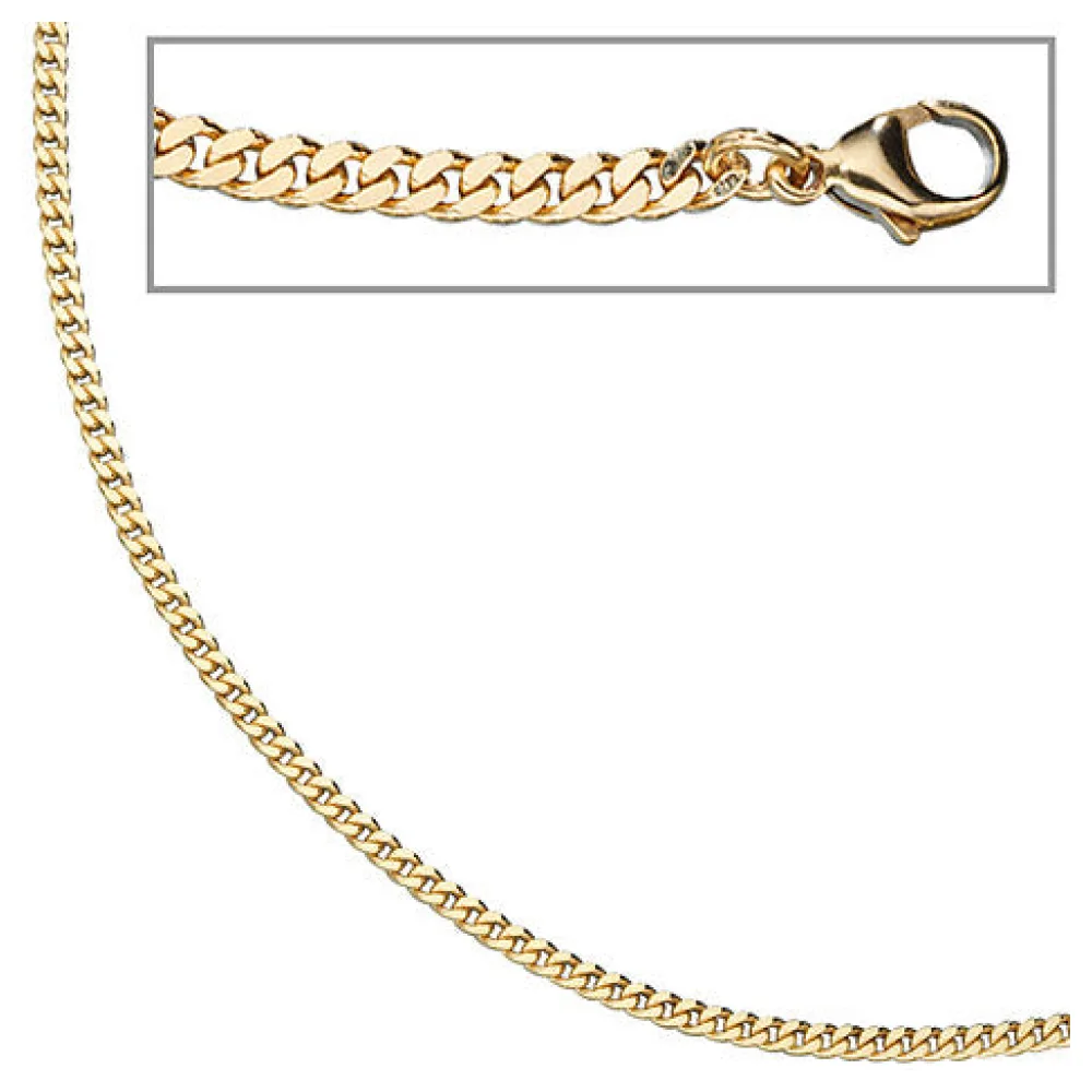 Panzerkette 333 Gelbgold massiv 2 6 mm 45 cm Gold Kette Halskette Goldkette