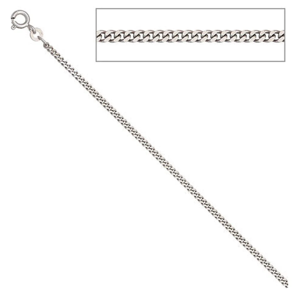 Panzerkette 333 Weißgold 2 1 mm 42 cm Gold Kette Halskette Weißgoldkette