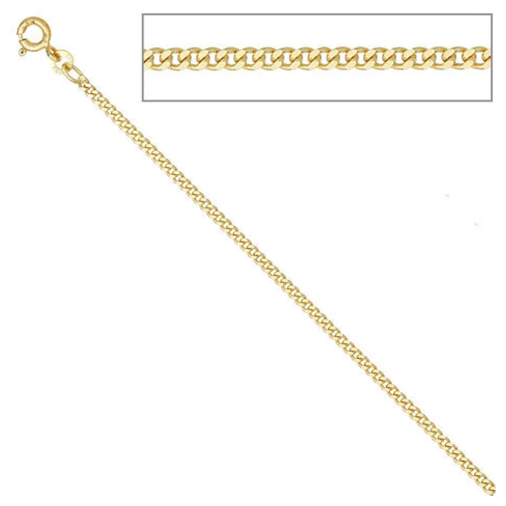 Panzerkette 585 Gelbgold 2 1 mm 42 cm Gold Kette Halskette Goldkette Federring