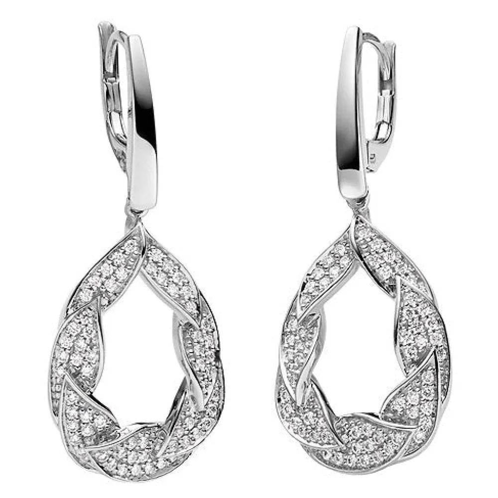 Ohrhänger 585 Gold Weißgold 130 Diamanten Brillanten 0 42ct. Ohrringe Boutons