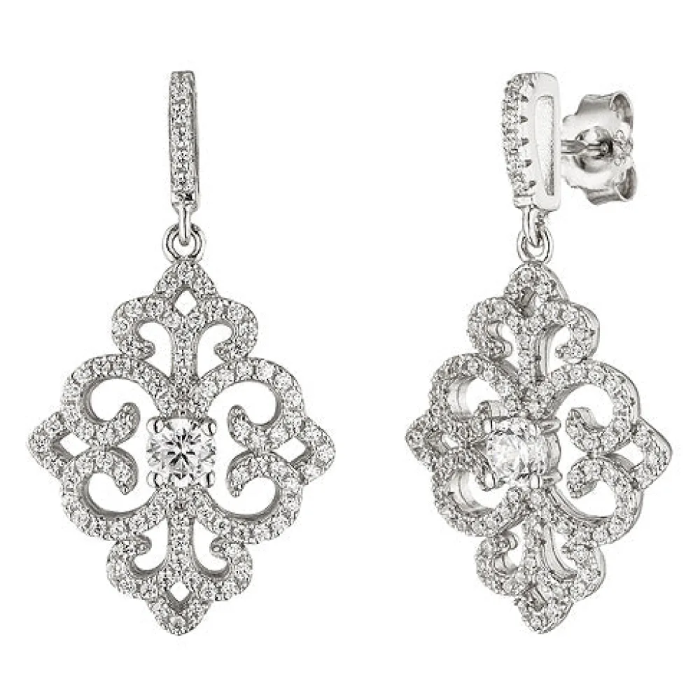Ohrhänger 925 Sterling Silber 178 Zirkonia Ohrringe