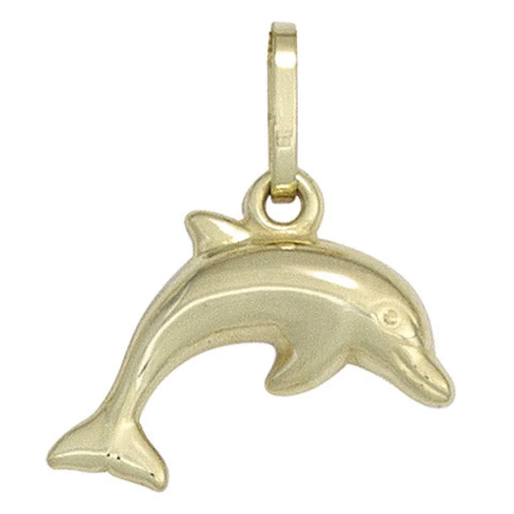 Kinder Anhänger Delfin 333 Gold Gelbgold Kinderanhänger