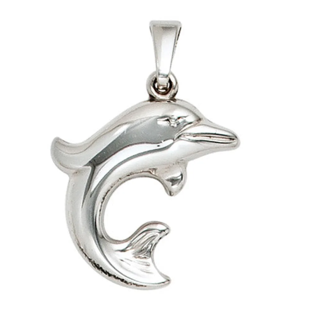 Kinder Anhänger Delfin 925 Sterling Silber Delfinanhänger Kinderanhänger