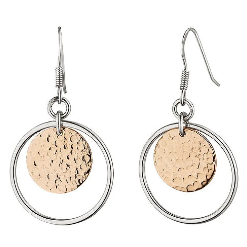 Ohrhänger 925 Sterling Silber bicolor vergoldet Ohrringe Silberohrringe